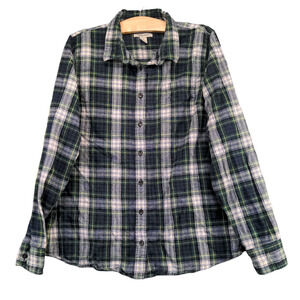 L.L. Bean Men's Slightly Fitted Button Up Shirt Multi Large Long Sleeve Cotton